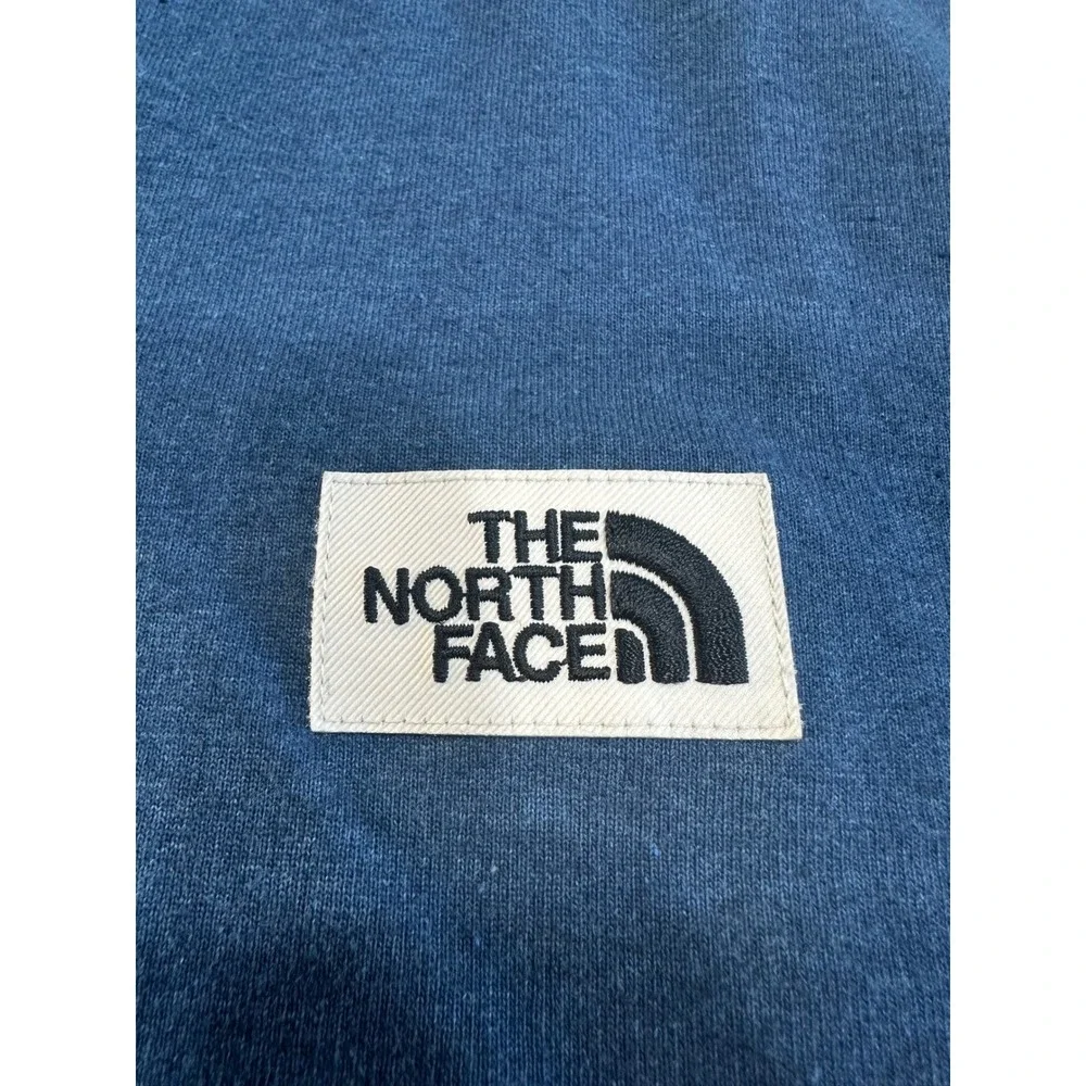 The North Face‎ Mens XXL Blue Crewneck Sweatshirt Pullover Logo Patch Heathered
